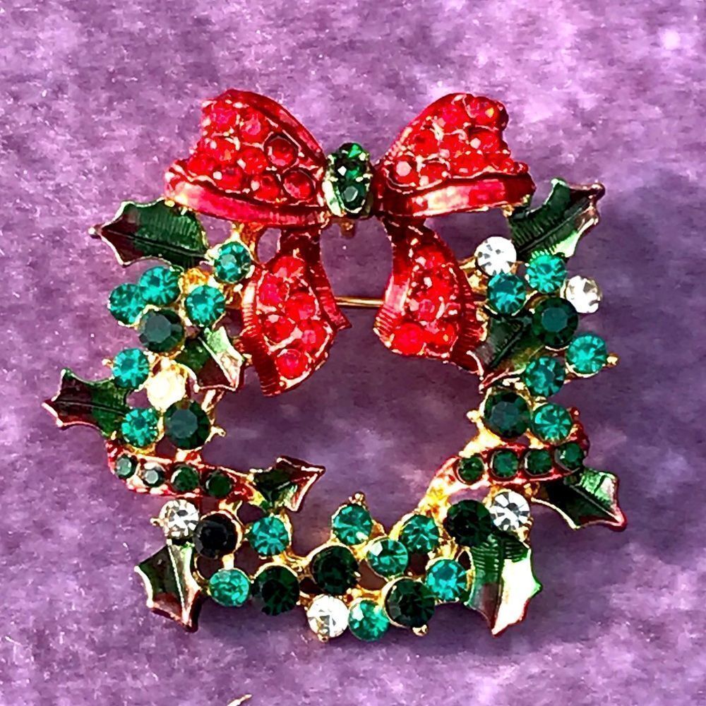 ‎Christmas Wreath Brooch/Pendant